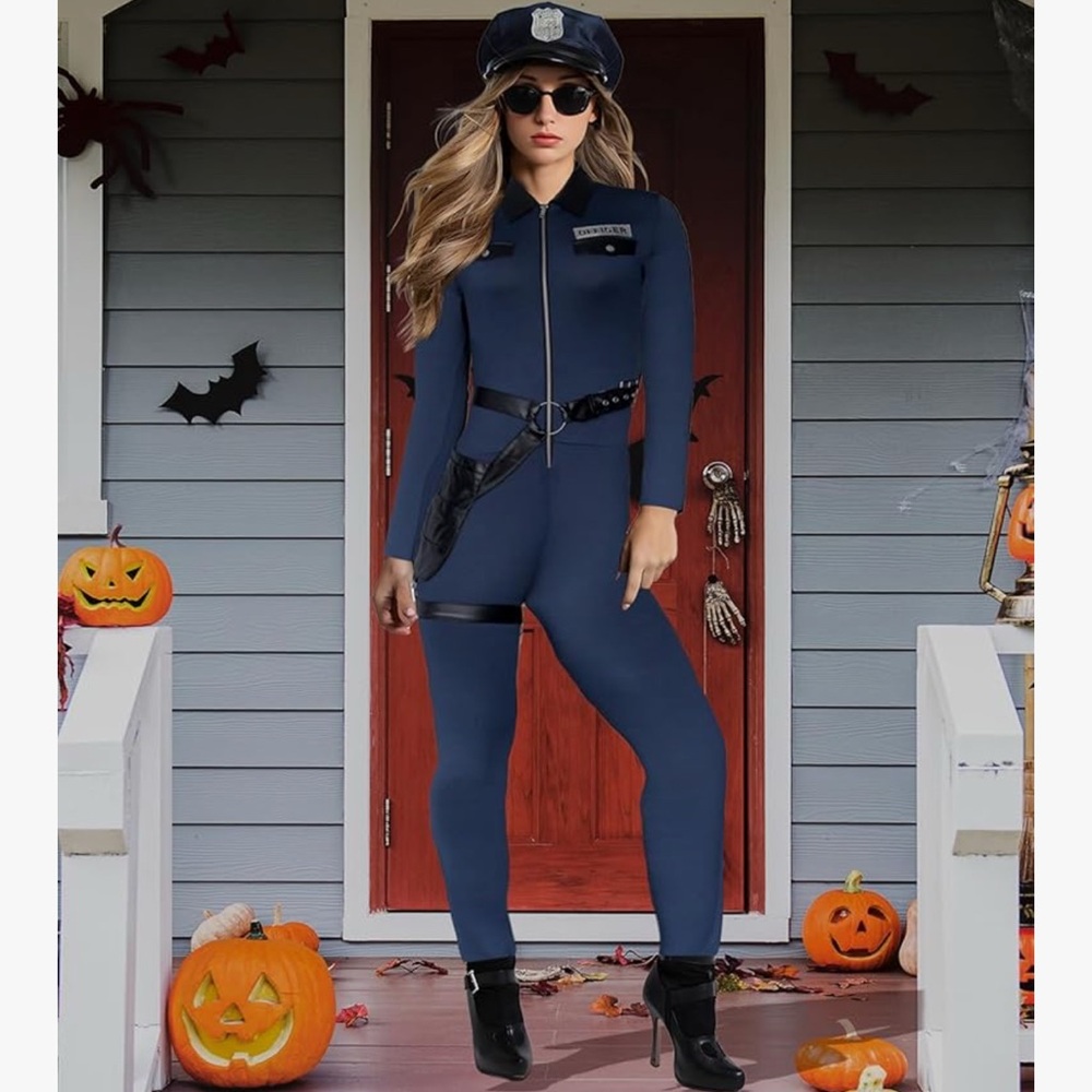 Women's Navy Blue Costume Jumpsuit